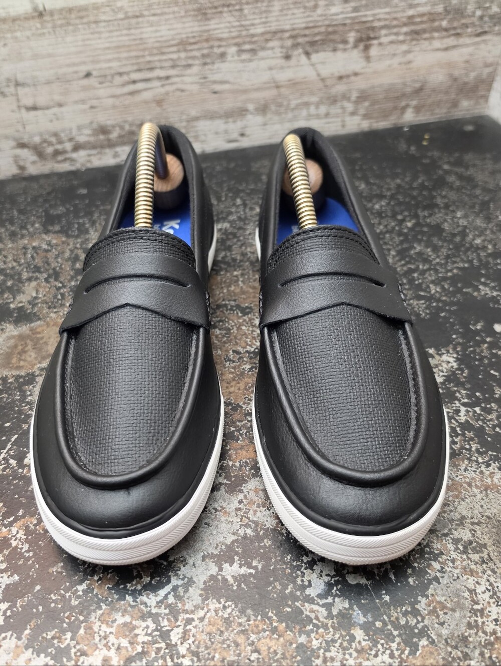 Womens Keds Center III Loafer Sneaker Shoes Sz 7.5 Used Black Leather